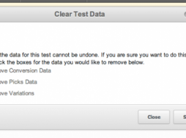 Clearing Test Data