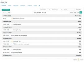 List overview in Agenda