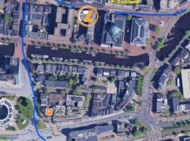 Map showing Z Leeuwarden and location of the train station and parking.